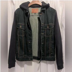 Matix Adult Unisex Jean Jacket with Black Hood- Size Small. Great Condition!
